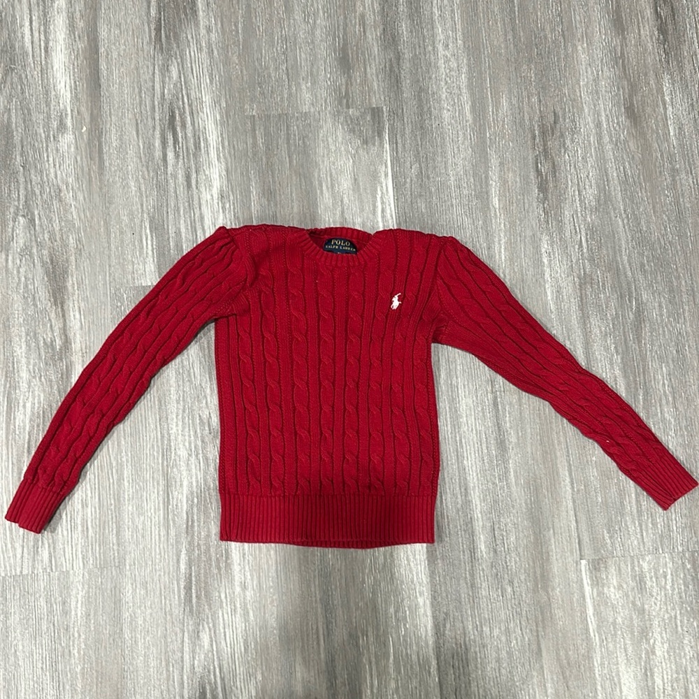 Red Girls Size 6X Polo Sweater